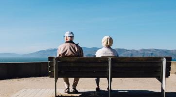 Seniors on a bench 